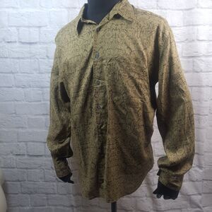 Vintage 80’s Fenn Wright & Mansons Mens Large Floral Button-Up Shirt Hong Kong